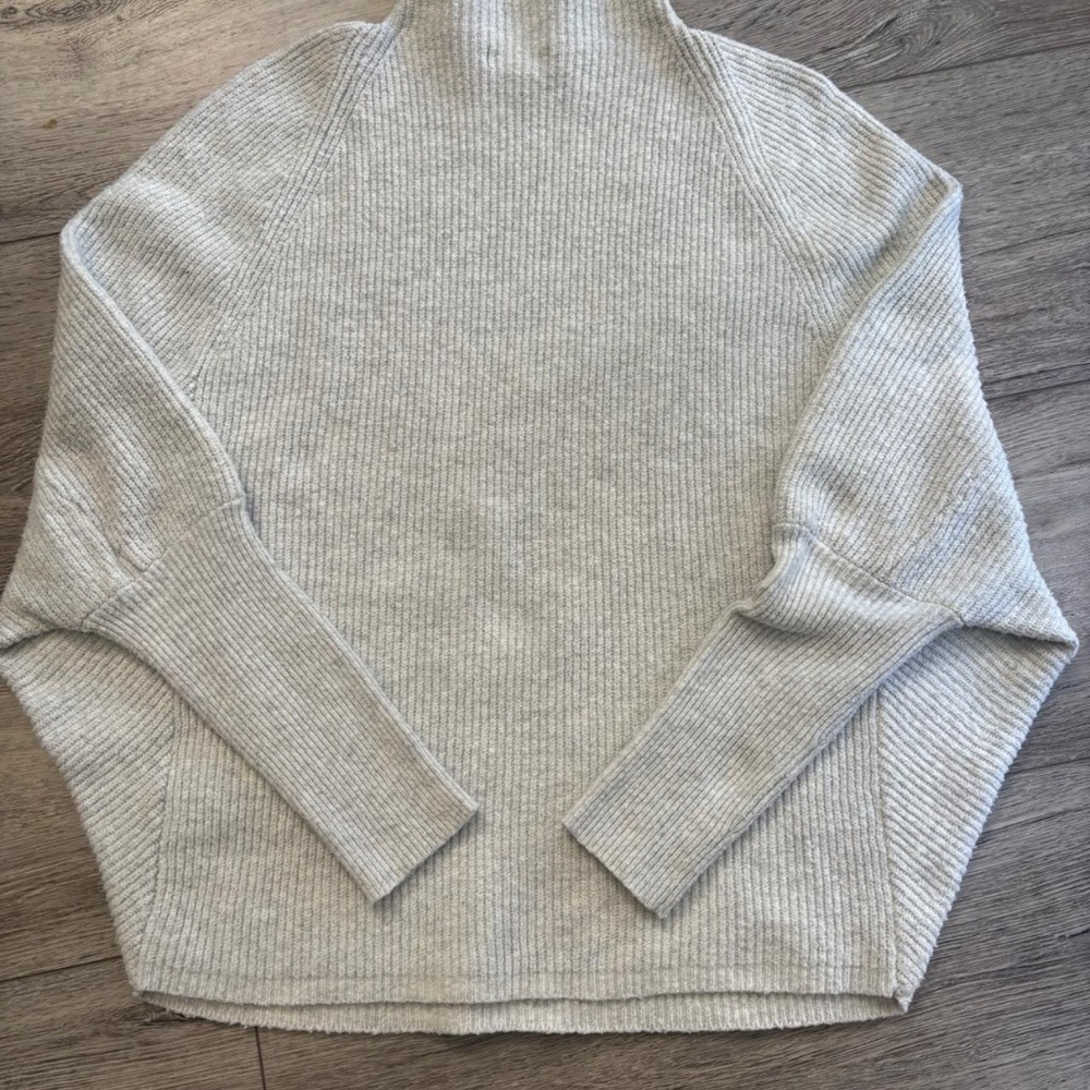 Calvin Klein Jeans Soft Gray Ribbed Sweater